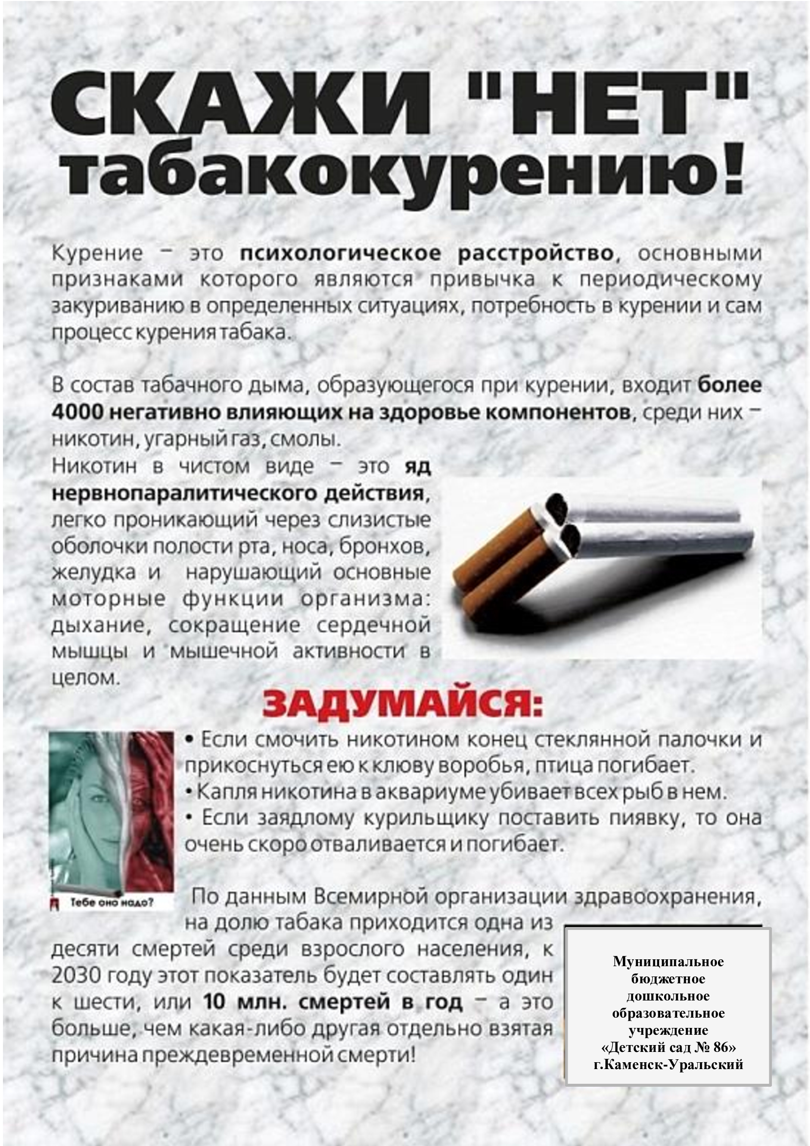 Профилактика табакокурения